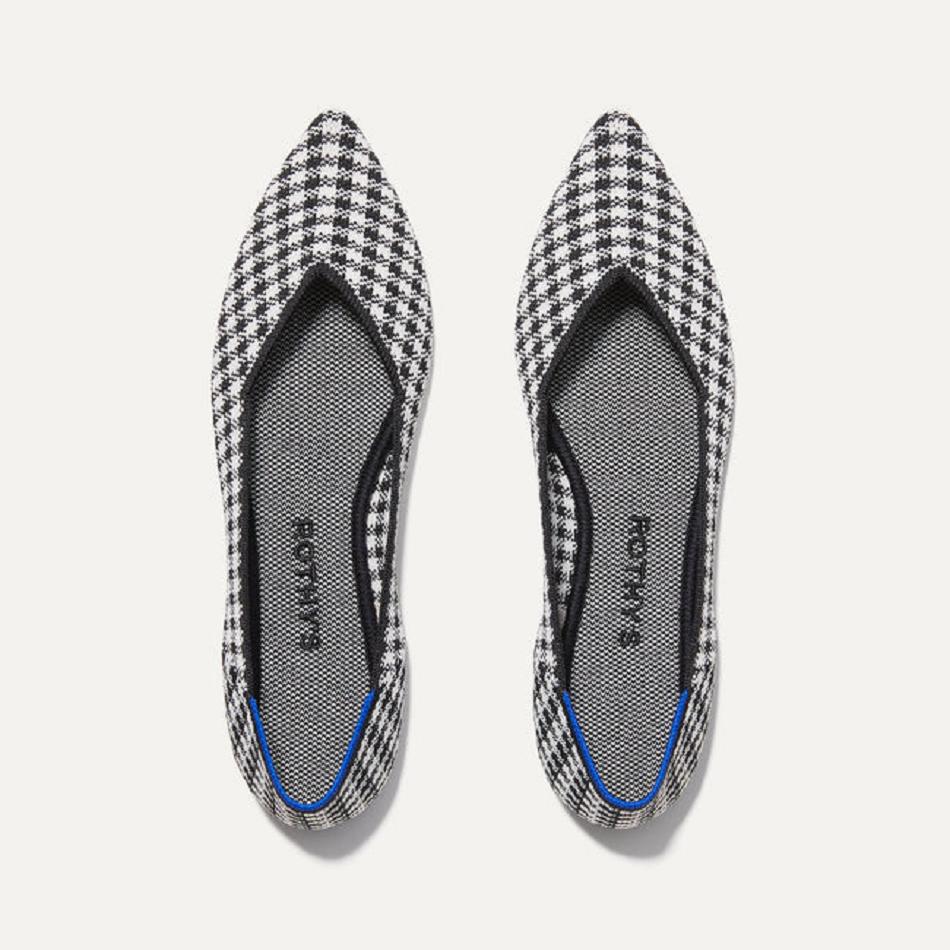 Women\'s Rothy\'s The Point Flat Shoes Grey | AUCIF28804