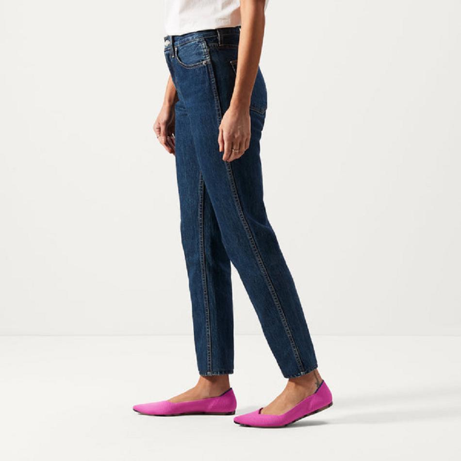 Women's Rothy's The Point Flat Shoes Purple | AUXMI51869