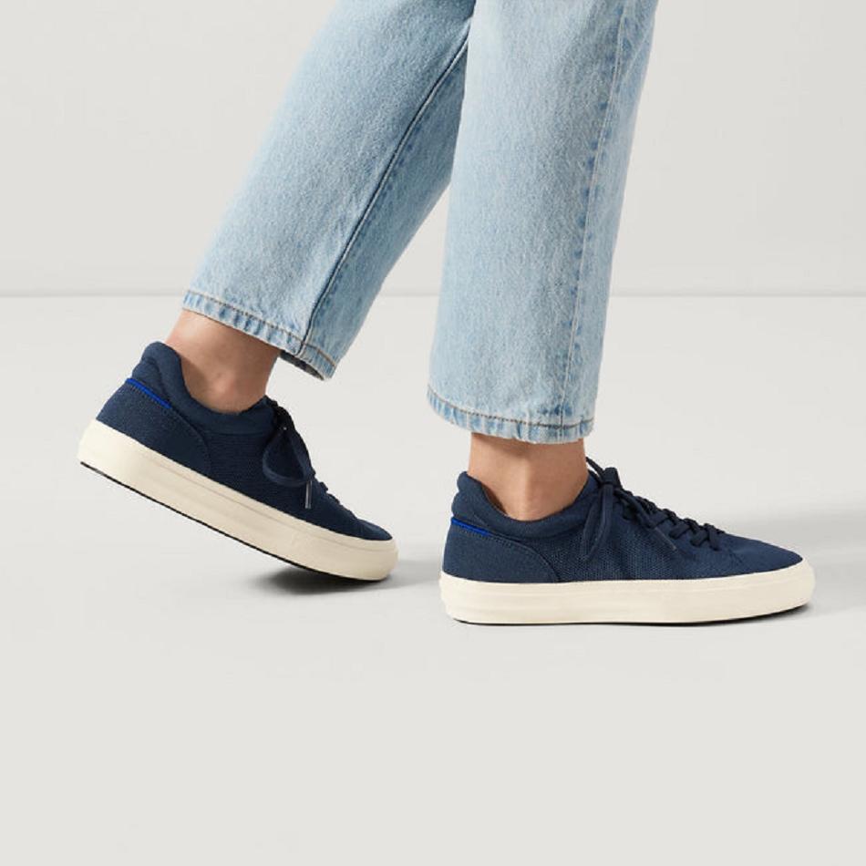 Women's Rothy's The RS02 Sneakers Navy | XAUGW58240