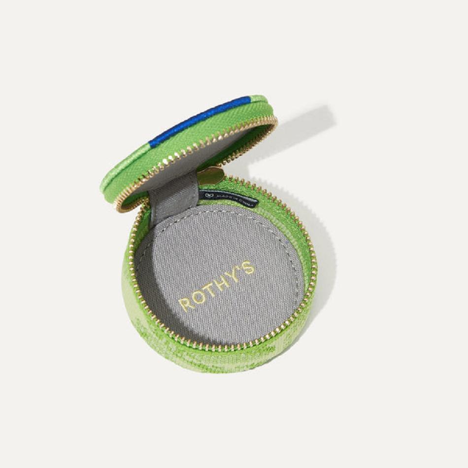 Women's Rothy's The Round Pouch Wallets Green | BAUSO20148