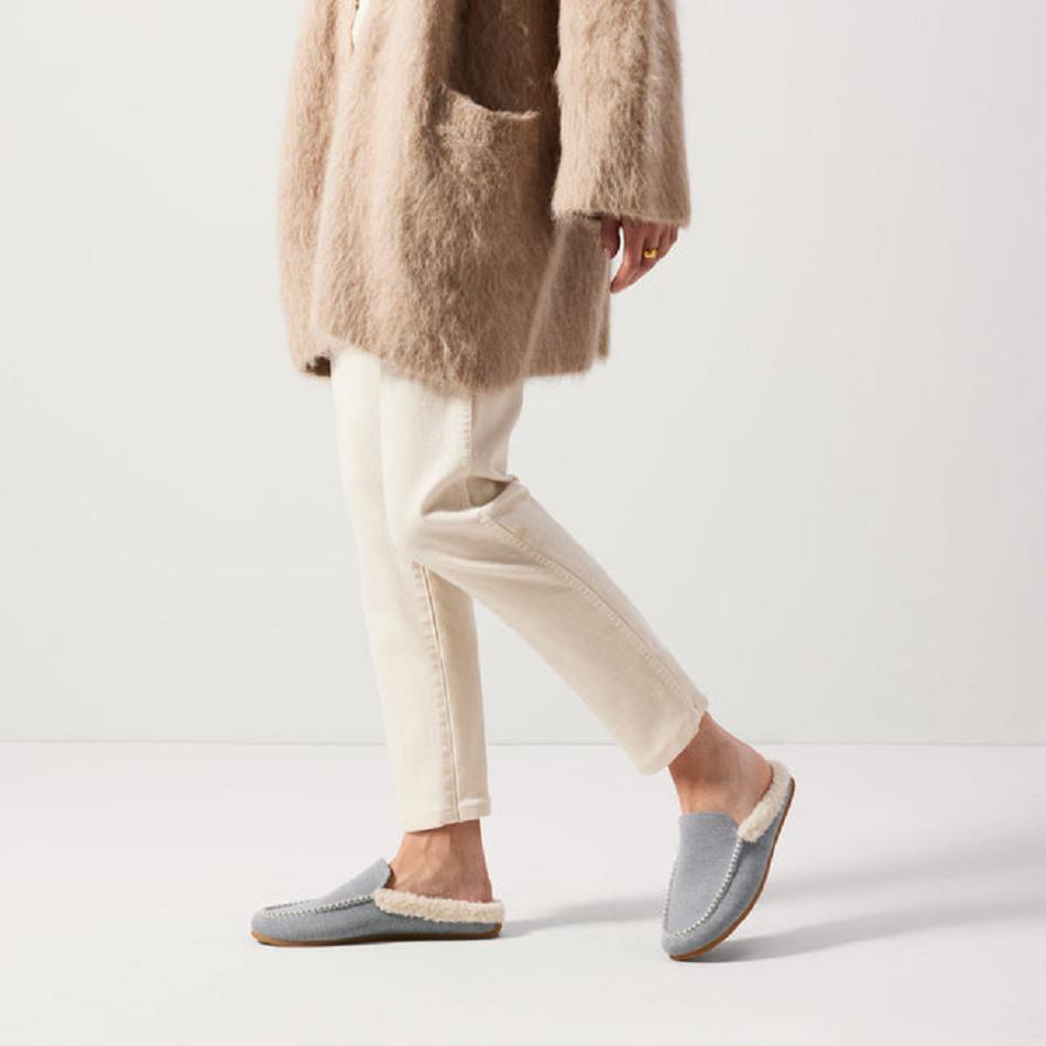 Women's Rothy's The Scuff Slipper Slippers Grey | AUQCS40556