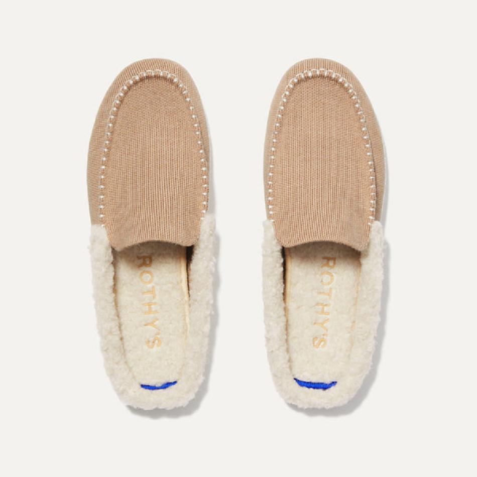 Women\'s Rothy\'s The Scuff Slipper Slippers Brown | LAUSX55798