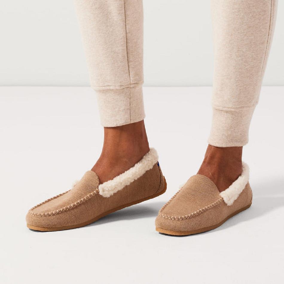 Women's Rothy's The Slipper Slippers Brown | XAUGW84182