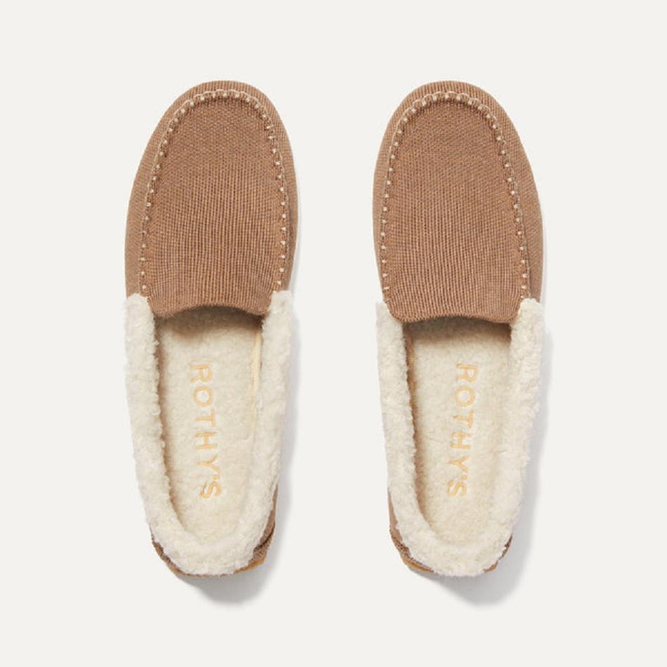 Women\'s Rothy\'s The Slipper Slippers Brown | XAUGW84182