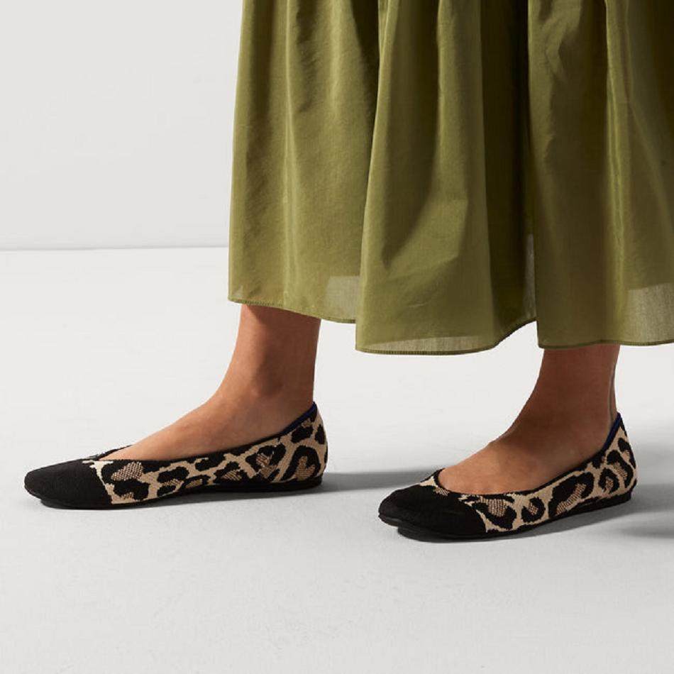 Women's Rothy's The Square Flat Shoes Brown | QAUUV75208