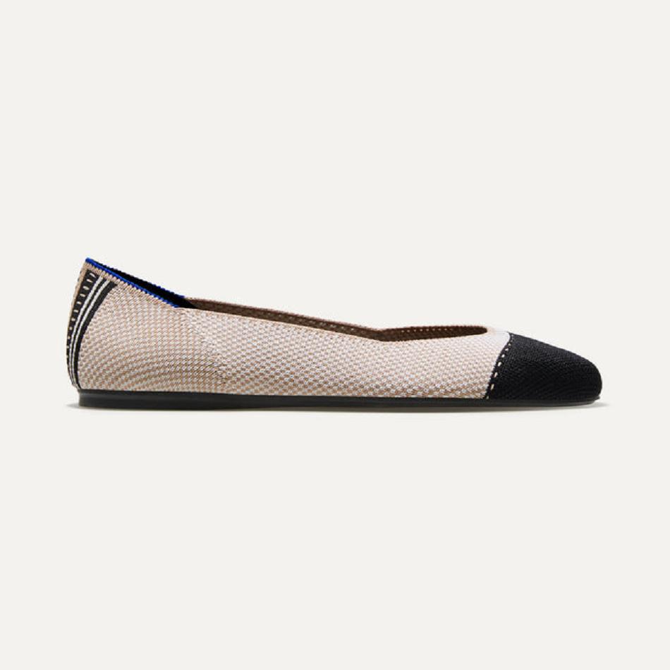 Women's Rothy's The Square Flat Shoes Silver | AUQAV60456
