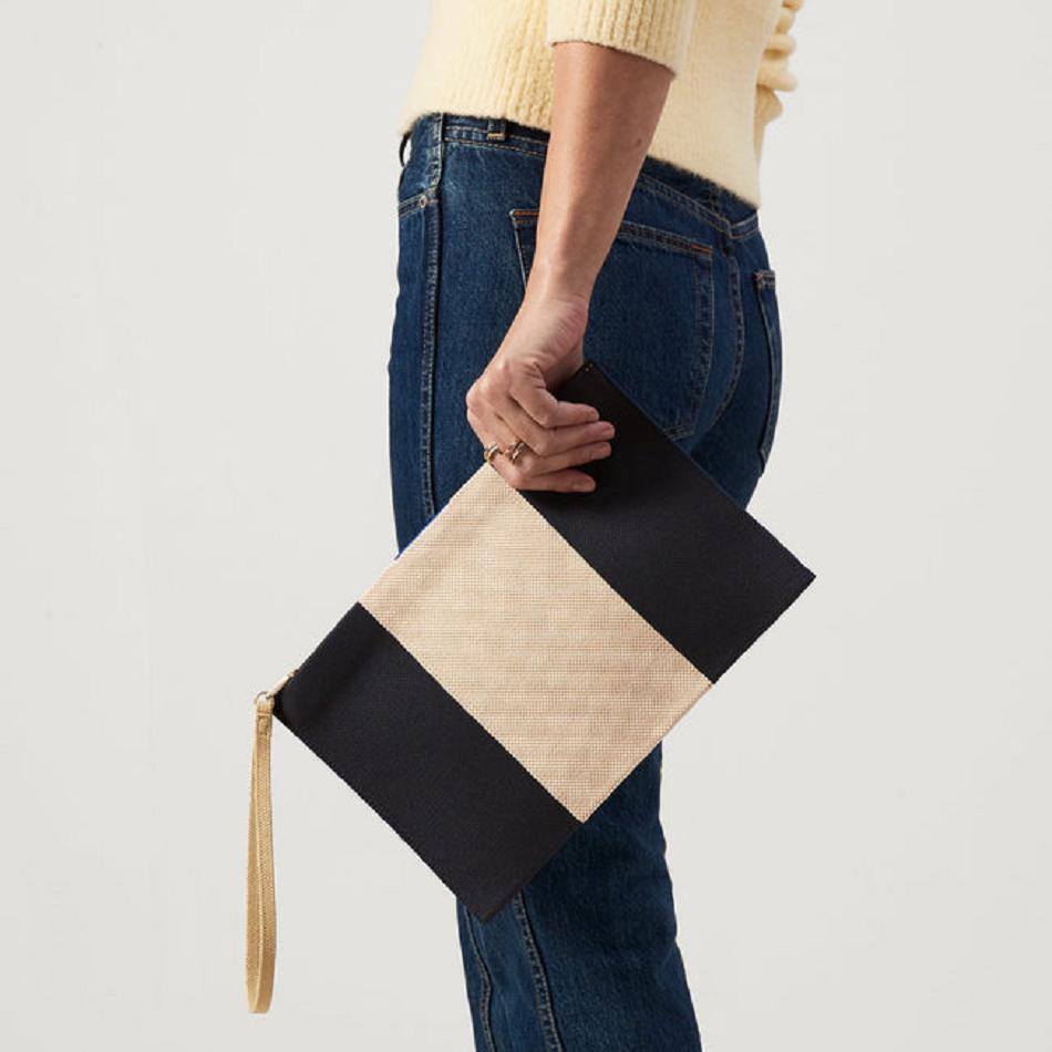 Women's Rothy's The Wristlet Wallets White / Black | AUEAH40169