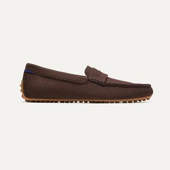 Men's Rothy's The Driving Loafers Brown | AUDYB96710
