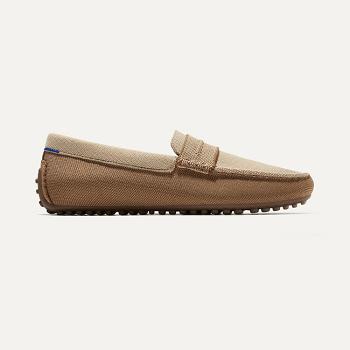 Men's Rothy's The Driving Loafers Brown | AUXMI49079