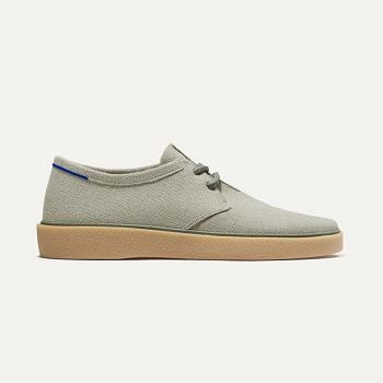 Men's Rothy's The Monty Lace Up Shoes Green | EAUHC62905