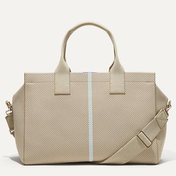 Men's Rothy's The Overnighter Travel Bags Beige | AUEGJ16613