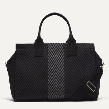 Men's Rothy's The Overnighter Travel Bags Grey / Black | AUJVR36442