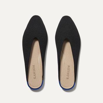 Women's Rothy's The Almond Demi Flat Shoes Black | ZAUMJ66510