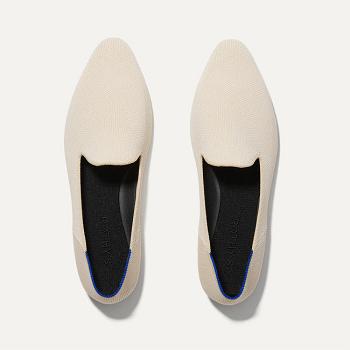 Women's Rothy's The Almond Loafer Flat Shoes White | AUEGJ50639
