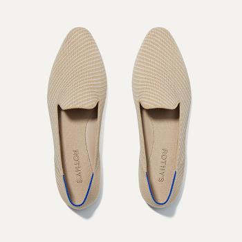 Women's Rothy's The Almond Loafer Flat Shoes Beige | AUQCS57496