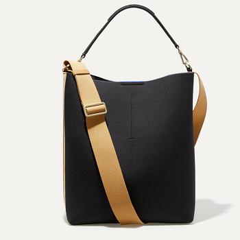 Women's Rothy's The Bucket Bag Handbag Black | EAUHC21393
