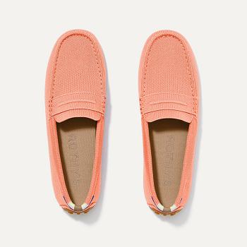 Women's Rothy's The Driver Flat Shoes Coral | QAUUV93599