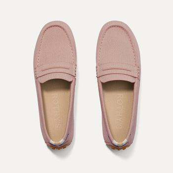 Women's Rothy's The Driver Flat Shoes Pink | AUEAH84185