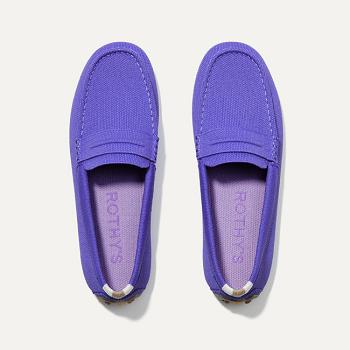 Women's Rothy's The Driver Flat Shoes Purple | LAUSX77496