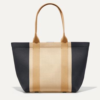 Women's Rothy's The Essential Tote Bags White / Black | FAUUI43093