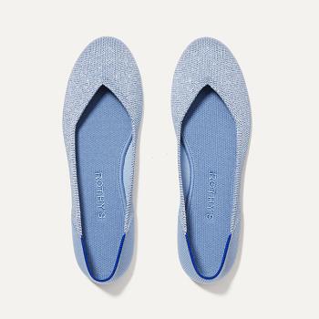 Women's Rothy's The Flat Flat Shoes Blue | BAUSO11396