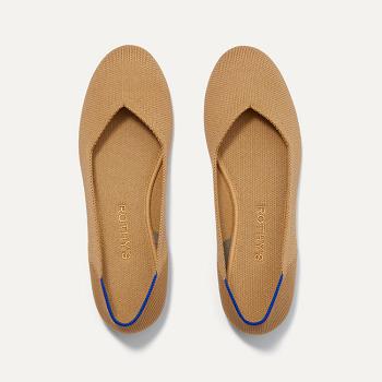 Women's Rothy's The Flat Flat Shoes Brown | BAUSD35688