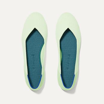 Women's Rothy's The Flat Flat Shoes Green | AUICD42296