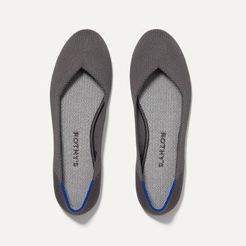Women's Rothy's The Flat Flat Shoes Grey | LAUTR45231