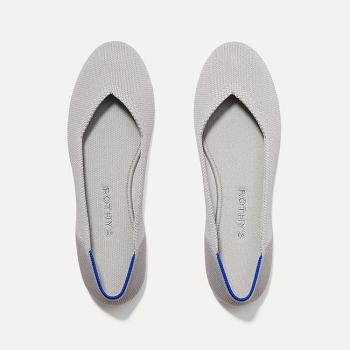 Women's Rothy's The Flat Flat Shoes Grey | ZAUNQ58947