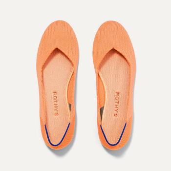 Women's Rothy's The Flat Flat Shoes Orange | AUQCS95088