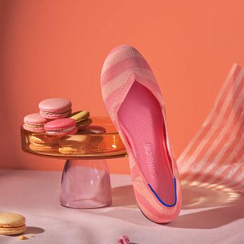 Women's Rothy's The Flat Flat Shoes Pink | BAUSO12966