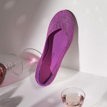 Women's Rothy's The Flat Flat Shoes Purple | MAUHR95904