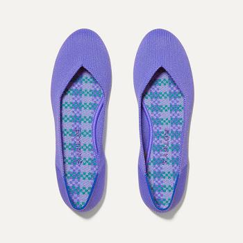 Women's Rothy's The Flat Flat Shoes Purple | PAUER97469