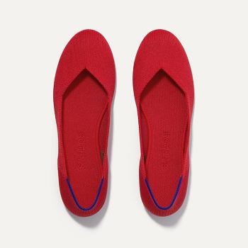 Women's Rothy's The Flat Flat Shoes Red | AUIIZ96453
