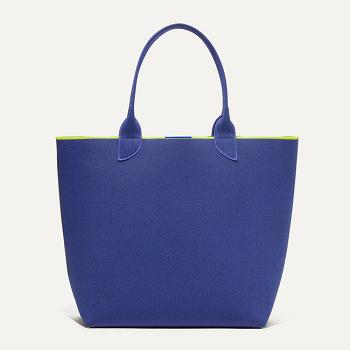 Women's Rothy's The Lightweight Tote Bags Blue / Yellow | BAUSO56631