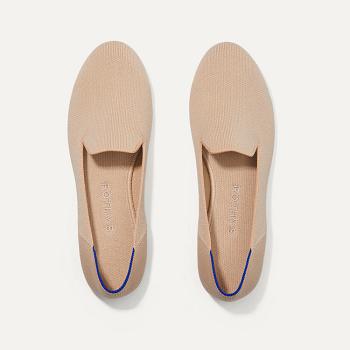 Women's Rothy's The Loafer Flat Shoes Beige | AUZPD42209