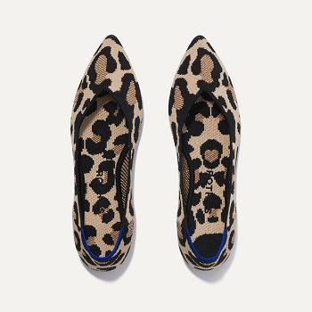 Women's Rothy's The Point Flat Shoes Brown | AUJBT57272