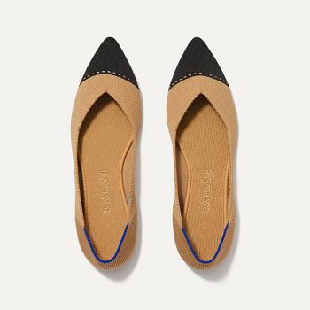 Women's Rothy's The Point Flat Shoes Brown | AUQAV66076