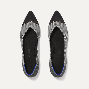 Women's Rothy's The Point Flat Shoes Grey | AUJBT43275