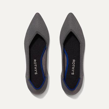 Women's Rothy's The Point Flat Shoes Grey | EAUVG83629