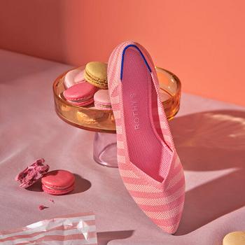Women's Rothy's The Point Flat Shoes Pink | PAUER39342