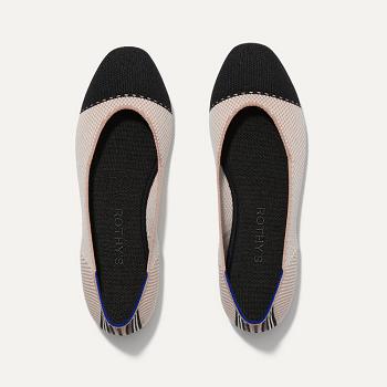 Women's Rothy's The Square Flat Shoes Silver | AUQAV60456